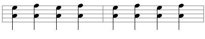 2 bars left hand in C