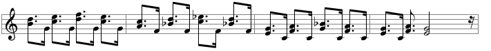Blues bars 7 and 8