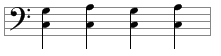 Left hand piano notes