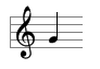 Treble clef with G