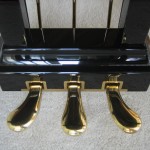 Pedals on a piano